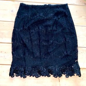 Two piece black skirt and top